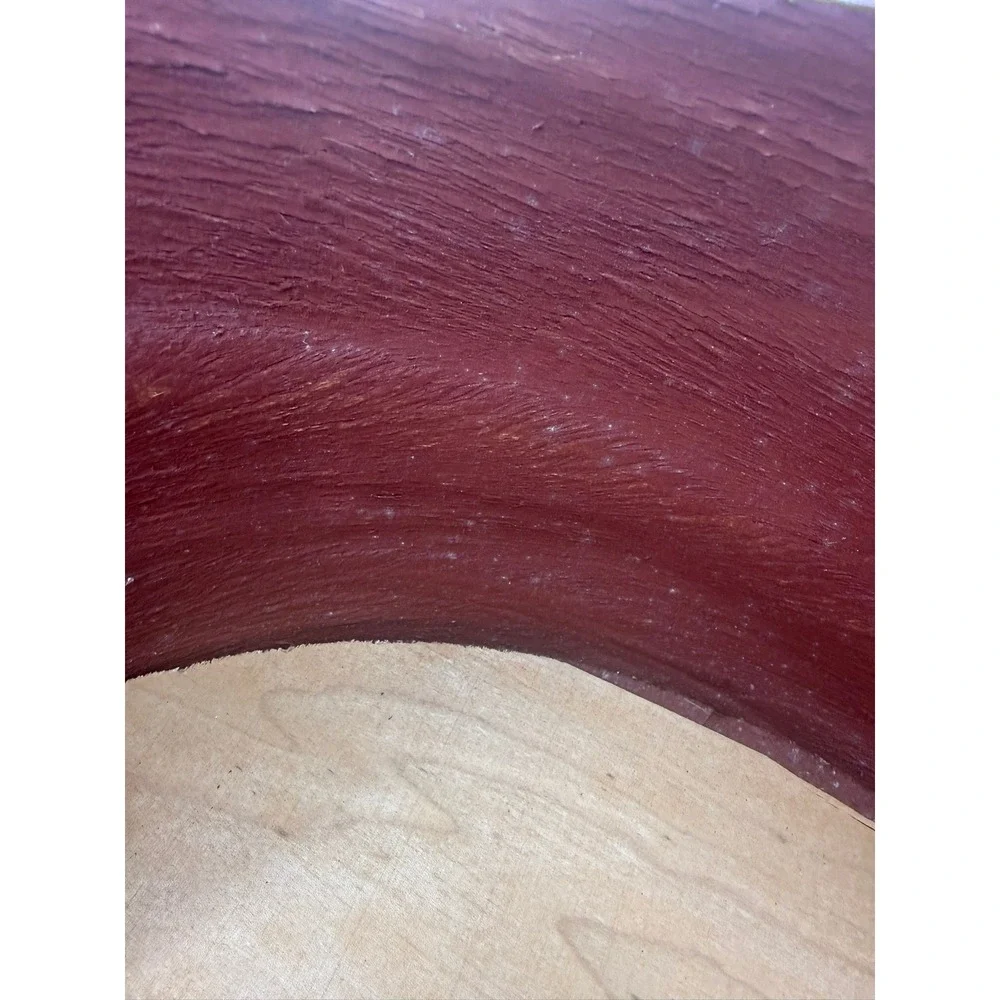 Vintage 1930s Bentwood Hat Box Hand Painted Ivy Leaf Round Storage 15 Inch Wide